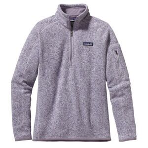Patagonia Purple Gray Quarter-Zip Fleece Pullover Small